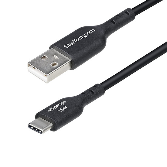 Câble USB StarTech.com Câble USB-A vers USB-C 2.0 - 2 m - Noir - Autre vue