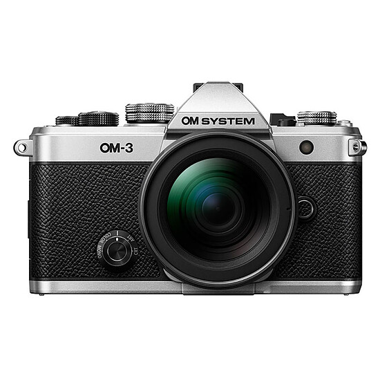Appareil photo hybride OM System OM-3 Argent + Objectif M.ZUIKO DIGITAL ED 12-45mm f/4.0 PRO
