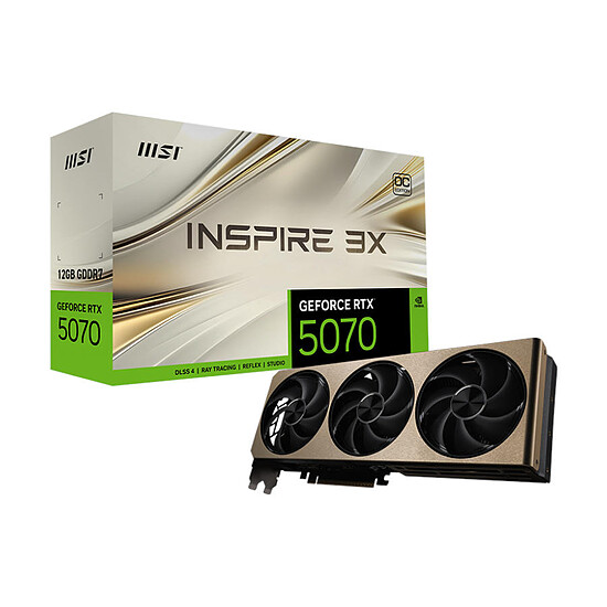 Carte graphique MSI GeForce RTX 5070 12G INSPIRE 3X OC