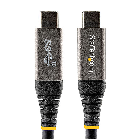 Câble USB StarTech.com Câble USB-C 3.2 gen.2, 8K 30Hz, ThunderBolt 3 avec Power Delivery 100W - M/M - 1 m - Autre vue