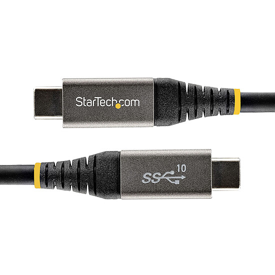 Câble USB StarTech.com Câble USB-C 3.2 gen.2, 8K 30Hz, ThunderBolt 3 avec Power Delivery 100W - M/M - 1 m - Autre vue