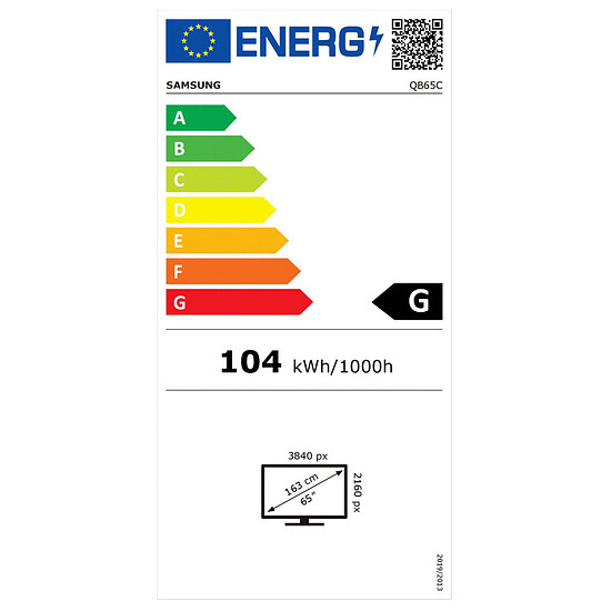 Écran dynamique Samsung 65" LED QB65C - Ecran dynamique 4K UHD  - Autre vue