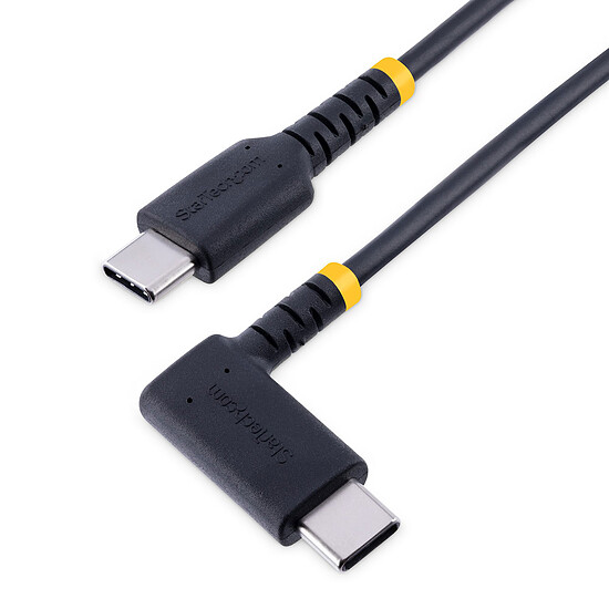 Câble USB StarTech.com Câble USB 2.0 Type-C vers USB 2.0 Type-C à angle droit - Power Delivery 60 W - M/M - 1 m - Autre vue