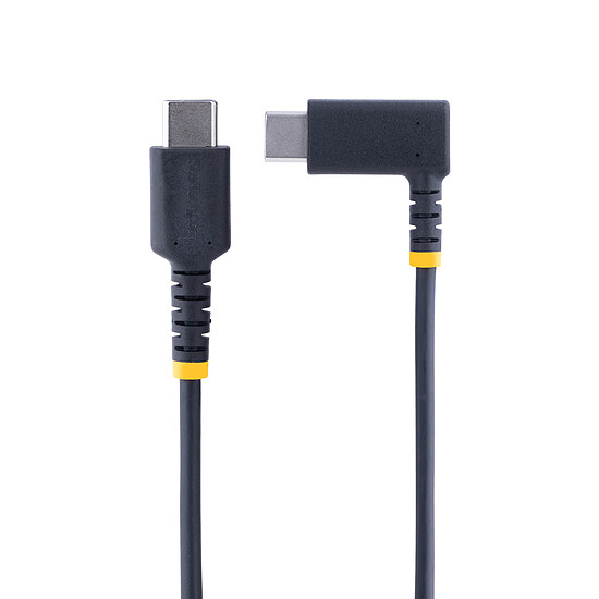 Câble USB StarTech.com Câble USB 2.0 Type-C vers USB 2.0 Type-C à angle droit - Power Delivery 60 W - M/M - 1 m - Autre vue