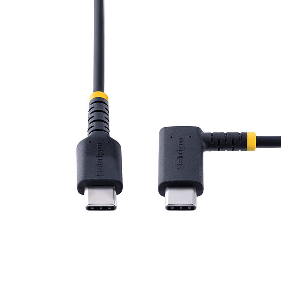 Câble USB StarTech.com Câble USB 2.0 Type-C vers USB 2.0 Type-C à angle droit - Power Delivery 60 W - M/M - 1 m - Autre vue