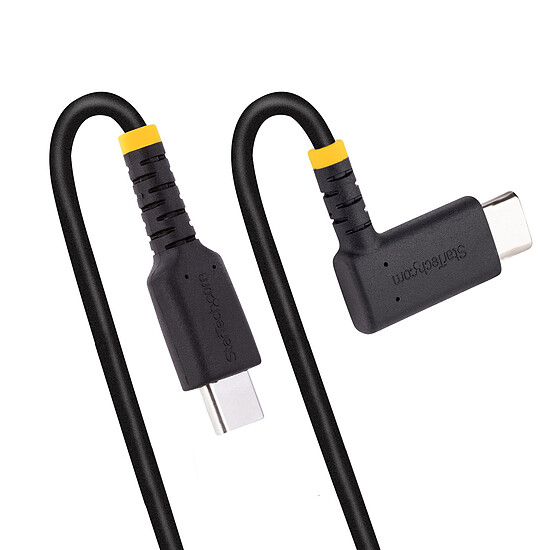 Câble USB StarTech.com Câble USB 2.0 Type-C vers USB 2.0 Type-C à angle droit - Power Delivery 60 W - M/M - 1 m - Autre vue