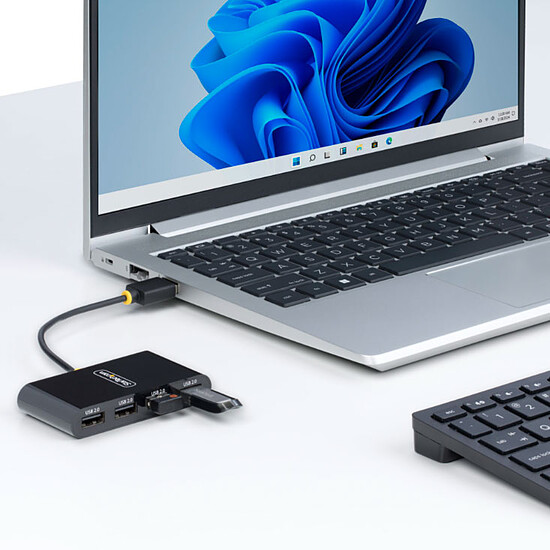 Hub USB StarTech.com Hub USB-A 2.0 portable - Noir - Autre vue