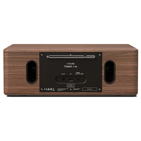 Mini-chaine Pure Classic C-D6 - Noir/Noyer - Autre vue