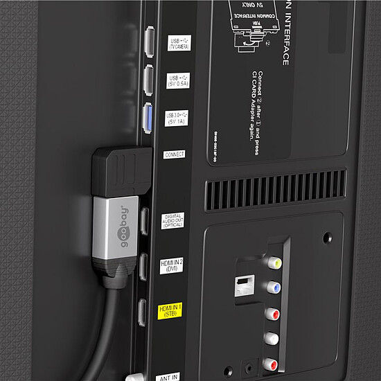 Câble HDMI Goobay Adaptateur HDMI Coudé 270° Horizontal - 8K@60 Hz - Autre vue