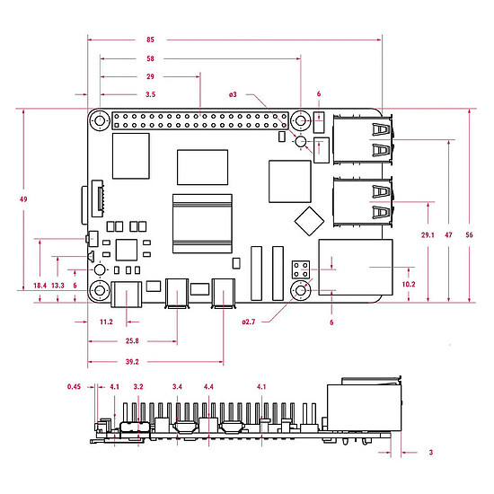 Carte Raspberry Pi Raspberry Pi 5 - 16 Go - Autre vue