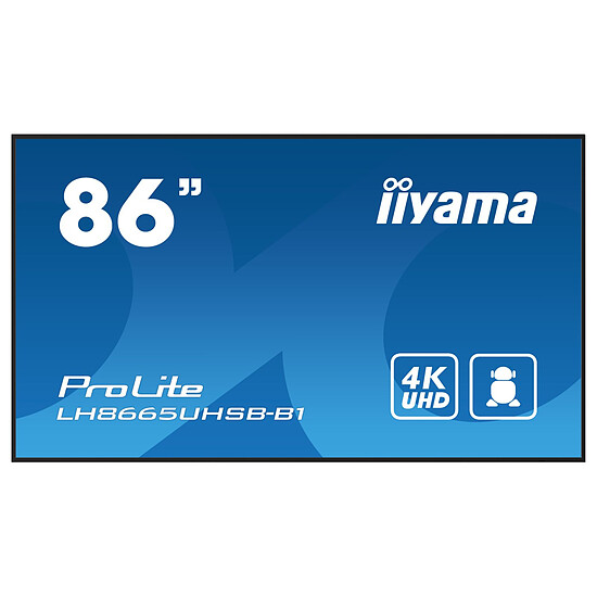 Écran dynamique iiyama 86" LED - ProLite LH8665UHSB-B1 - Ecran dynamique 4K UHD  - Autre vue