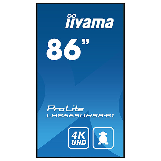 Écran dynamique iiyama 86" LED - ProLite LH8665UHSB-B1 - Ecran dynamique 4K UHD  - Autre vue