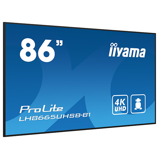 Écran dynamique iiyama 86" LED - ProLite LH8665UHSB-B1 - Ecran dynamique 4K UHD  - Autre vue