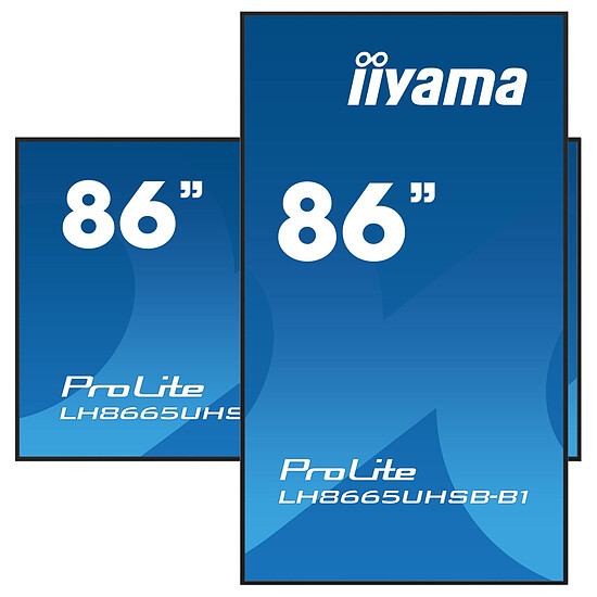 Écran dynamique iiyama 86" LED - ProLite LH8665UHSB-B1 - Ecran dynamique 4K UHD  - Autre vue