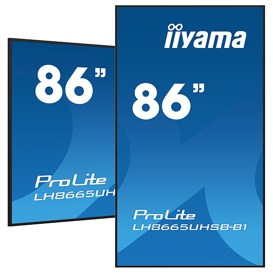 Écran dynamique iiyama 86" LED - ProLite LH8665UHSB-B1 - Ecran dynamique 4K UHD  - Autre vue
