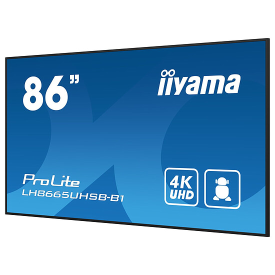 Écran dynamique iiyama 86" LED - ProLite LH8665UHSB-B1 - Ecran dynamique 4K UHD  - Autre vue