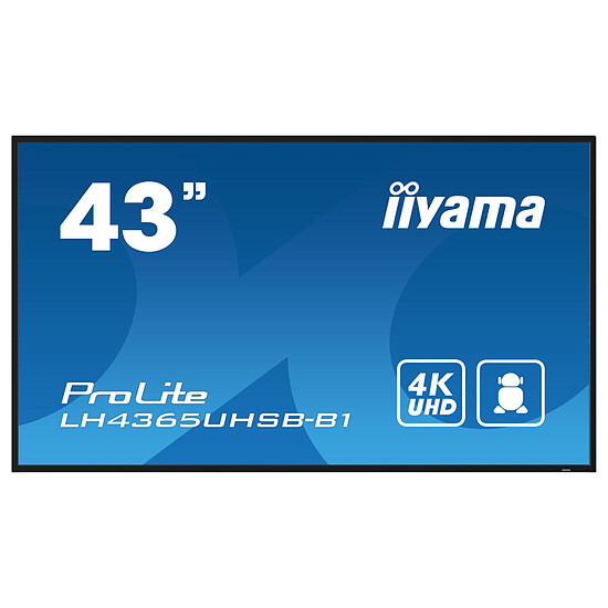 Écran dynamique iiyama 42.5" LED - ProLite LH4365UHSB-B1 - Ecran dynamique 4K UHD   - Autre vue
