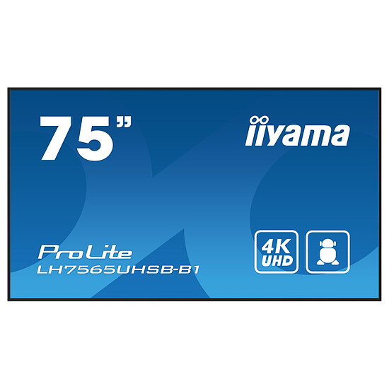 Écran dynamique iiyama 74.5" LED - ProLite LH7565UHSB-B1 - Ecran dynamique 4K UHD  - Autre vue