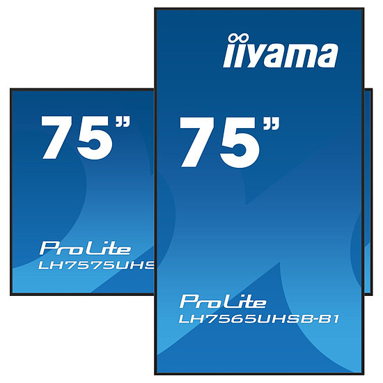 Écran dynamique iiyama 74.5" LED - ProLite LH7565UHSB-B1 - Ecran dynamique 4K UHD  - Autre vue