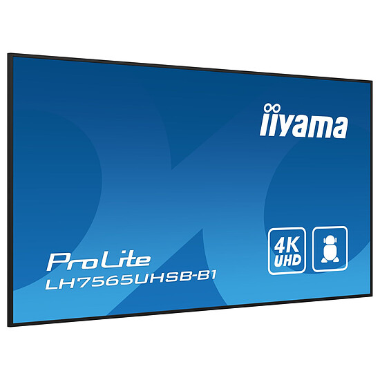 Écran dynamique iiyama 74.5" LED - ProLite LH7565UHSB-B1 - Ecran dynamique 4K UHD  - Autre vue