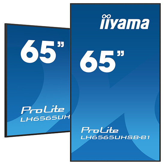 Écran dynamique iiyama 64.5" LED - ProLite LH6565UHSB-B1 - Ecran dynamique 4K UHD   - Autre vue