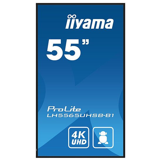 Écran dynamique iiyama 55" LED - ProLite LH5565UHSB-B1 - Ecran dynamique 4K UHD  - Autre vue