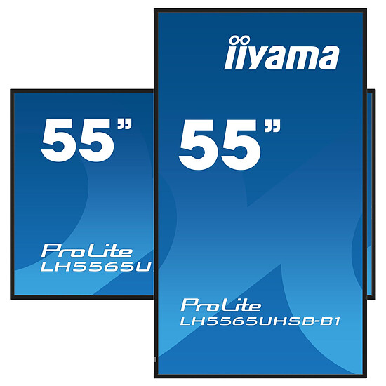 Écran dynamique iiyama 55" LED - ProLite LH5565UHSB-B1 - Ecran dynamique 4K UHD  - Autre vue