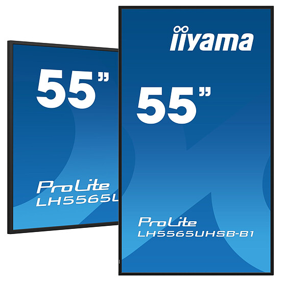 Écran dynamique iiyama 55" LED - ProLite LH5565UHSB-B1 - Ecran dynamique 4K UHD  - Autre vue