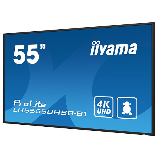 Écran dynamique iiyama 55" LED - ProLite LH5565UHSB-B1 - Ecran dynamique 4K UHD  - Autre vue
