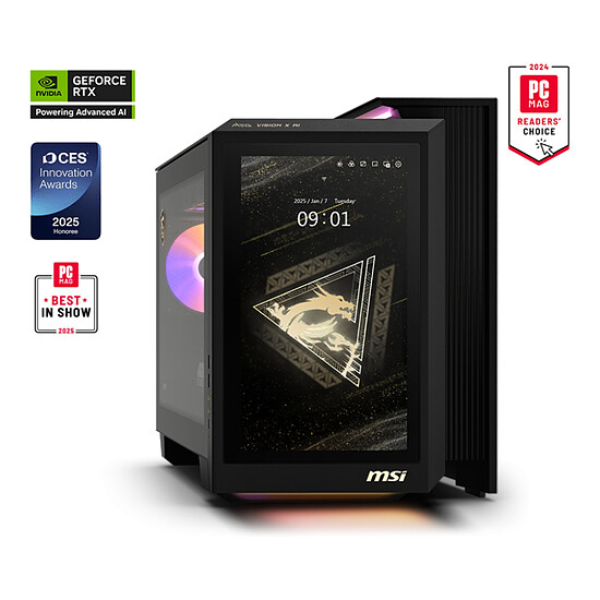 PC de bureau MSI MEG Vision X AI 2NVZ9-003EU - Windows 11 - Autre vue