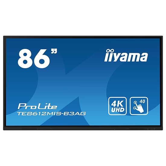 Écran dynamique iiyama 86" LED - ProLite TE8612MIS-B3AG - Ecran tactile et interactif 4K UHD