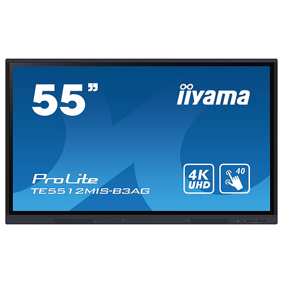 Écran dynamique iiyama 55" LED - ProLite TE5512MIS-B3AG - Ecran tactile et interactif 4K UHD  