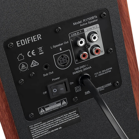 Enceintes PC Edifier R1700BTs - Bois - Autre vue