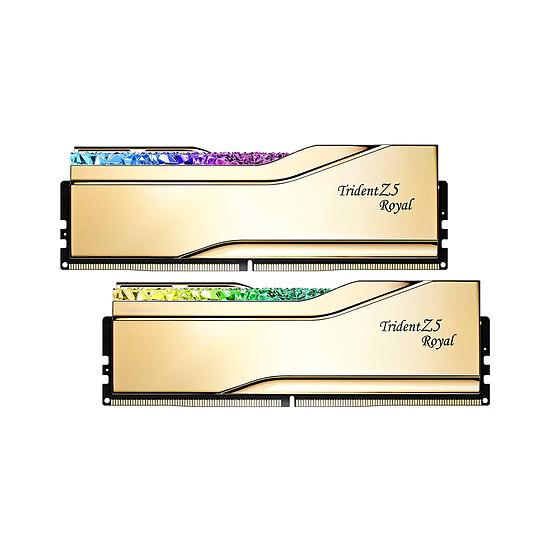 Mémoire RAM G.Skill Trident Z5 Royal Or - 2 x 24 Go (48 Go) - DDR5 7200 MHz - CL36 - Autre vue