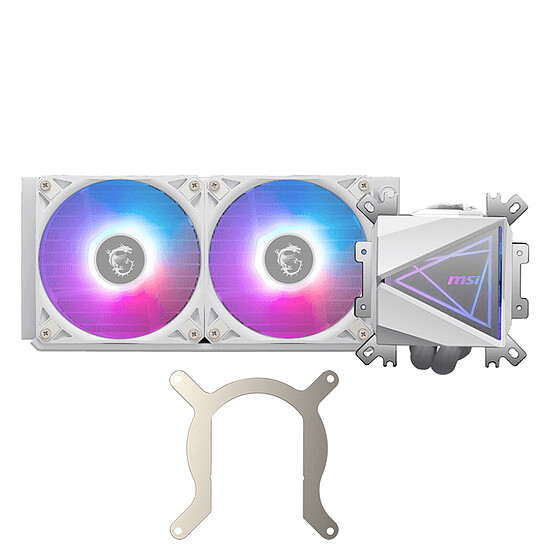 Watercooling AIO MSI MAG CORELIQUID I240 - Blanc + Offset Kit LGA1851 - Autre vue