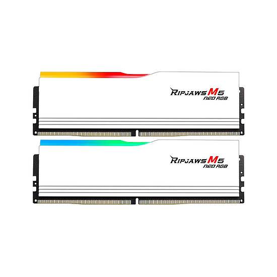 Mémoire RAM G.Skill Ripjaws M5 Neo RGB White - 2 x 16 Go (32 Go) - DDR5 6000 MHz - CL30 - Autre vue