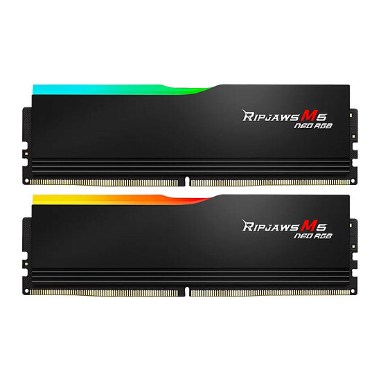 Mémoire RAM G.Skill Ripjaws M5 Neo RGB Black - 2 x 16 Go (32 Go) - DDR5 6000 MHz - CL30 - Autre vue