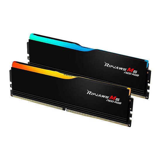 Mémoire RAM G.Skill Ripjaws M5 Neo RGB Black - 2 x 16 Go (32 Go) - DDR5 6000 MHz - CL30 - Autre vue