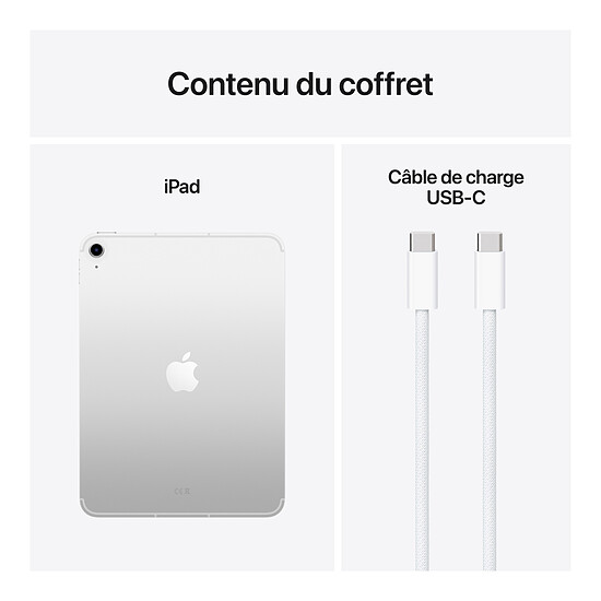 Tablette Apple iPad Wi-Fi + Cellular 11" 2025 - 256 Go - Argent (11 ème génération) - Autre vue