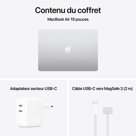 MacBook Apple MacBook Air M4 15" (2025) Argent 24Go/512 Go (MC6J4FN/A) - Autre vue