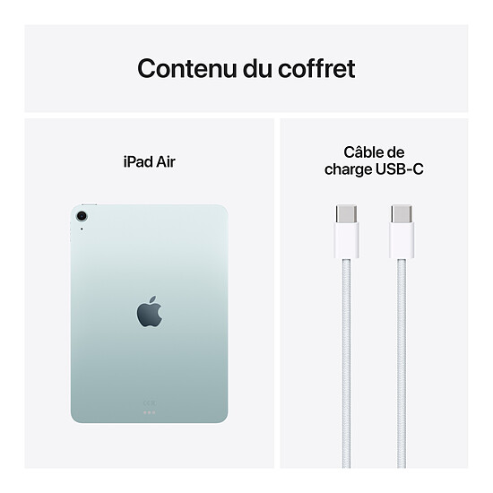 Tablette Apple iPad Air M3 Wi-Fi 11" 2025 - 1 To - Bleu - Autre vue