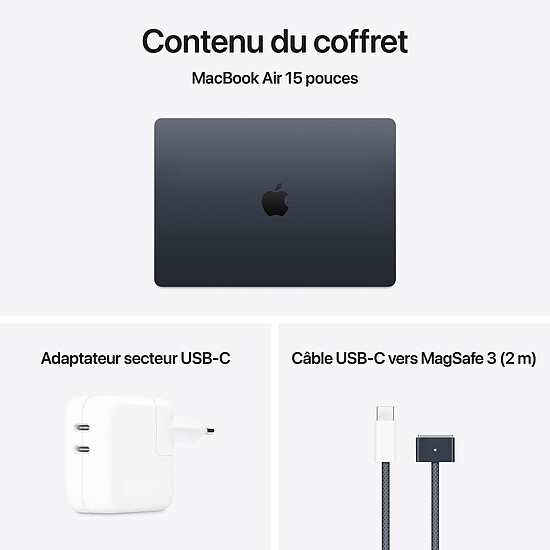 MacBook Apple MacBook Air M4 15 pouces (2025) Minuit 16Go/1 To (MW1M3FN/A-1TB) - Autre vue