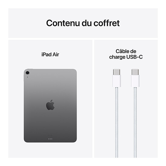 Tablette reconditionnée Apple iPad Air M3 Wi-Fi 11" 2025 - 256 Go - Gris sidéral · Reconditionné - Autre vue