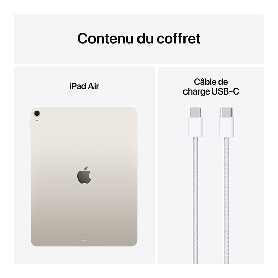 Tablette Apple iPad Air M3 Wi-Fi 13" 2025 - 128 Go - Lumière stellaire - Autre vue