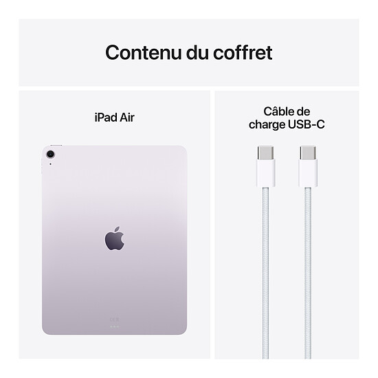 Tablette reconditionnée Apple iPad Air M3 Wi-Fi 13" 2025 - 128 Go - Mauve · Reconditionné - Autre vue