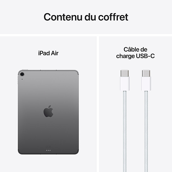 Tablette reconditionnée Apple iPad Air M3 Wi-Fi + Cellular 11" 2025 - 128 Go - Gris sidéral · Reconditionné - Autre vue
