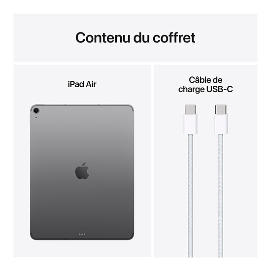 Tablette reconditionnée Apple iPad Air M3 Wi-Fi + Cellular 13" 2025 - 128 Go - Gris sidéral · Reconditionné - Autre vue