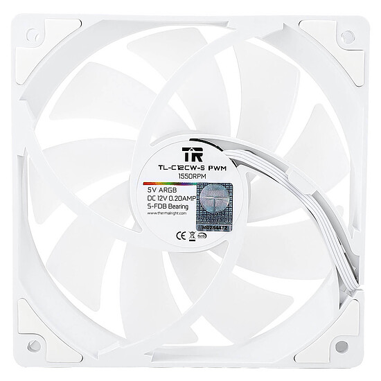 Ventilateur Boîtier Thermalright TL-C12CW-S Triple Pack - Blanc - Autre vue