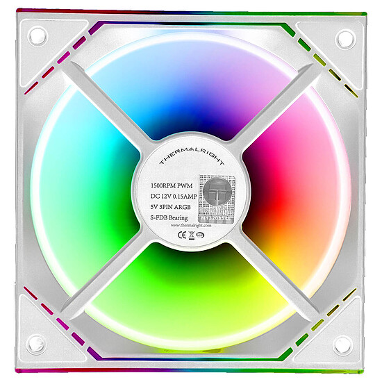 Ventilateur Boîtier Thermalright TL-MW12-S - Blanc - Autre vue