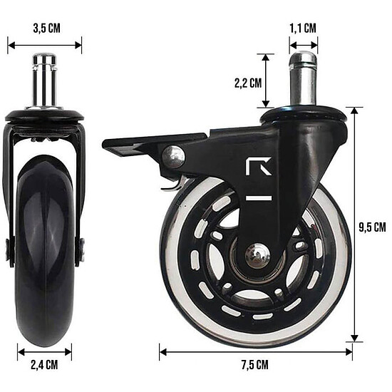 Fauteuil gamer REKT Roller Casters Break Edition x5 - Autre vue